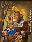 Monkey Canvas Paintings - Dress Monkey 9